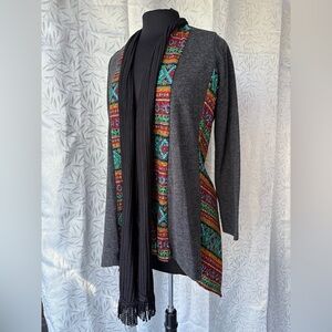 Stylish Multicolor Patterned Cardigan
